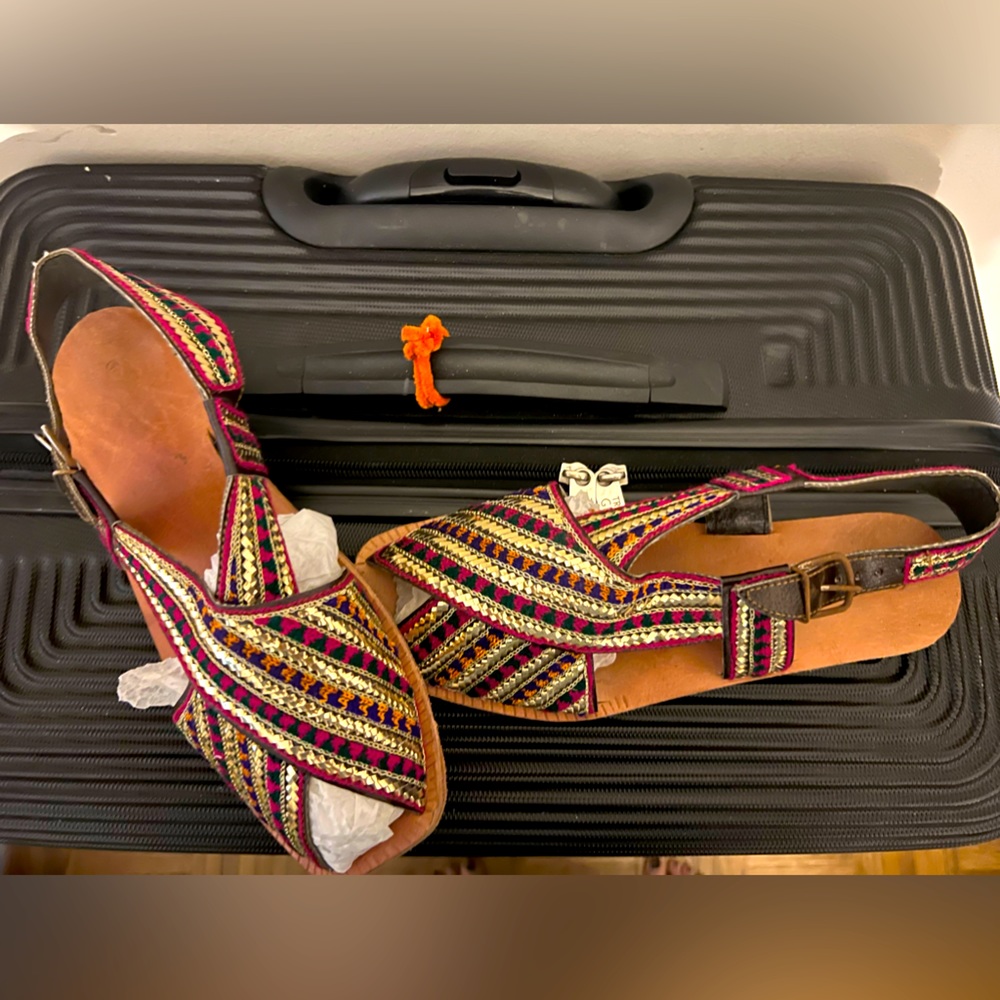 Hand made sandals.